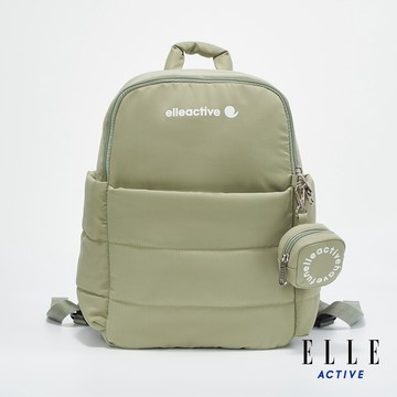 【ELLE ACTIVE】輕量多層收納後背包-綠色 (EA25S2FB501-45)