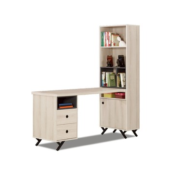 ASSARI-優娜5尺L型二抽書桌(寬151*深60*高181cm)