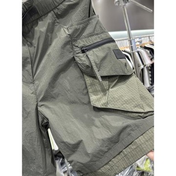 夏季新款男士潮牌美式工裝短褲寬松速干拼接休閑痞帥五分褲中褲子