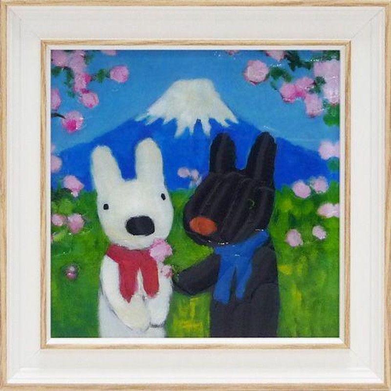 額装絵画 リサとガスパール アート Sサイズ「にほんへいく」 | LINEショッピング