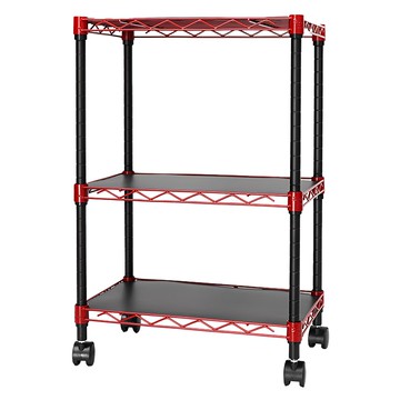 鋼鐵力士 三層架 28x43x60公分 含PP滑輪  紅色  1個