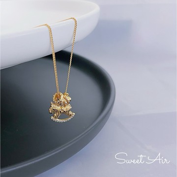 馬年招財 新年禮物 交換禮物 旋轉木馬純銀項鍊 S925純銀 M4706 馬上有錢 通體純銀 小馬造型項鍊 生日禮物