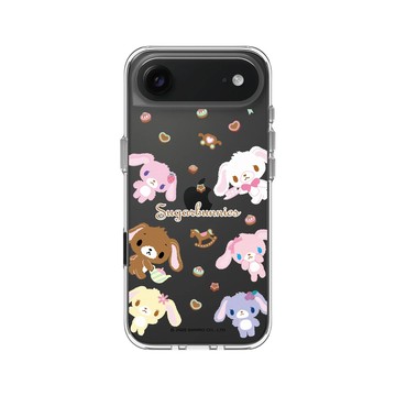 iPhone Air Clear Case（相機按鈕） 透明 - 三麗鷗-蜜糖邦尼 Sugarbunnies - 雙胞胎兔排排站