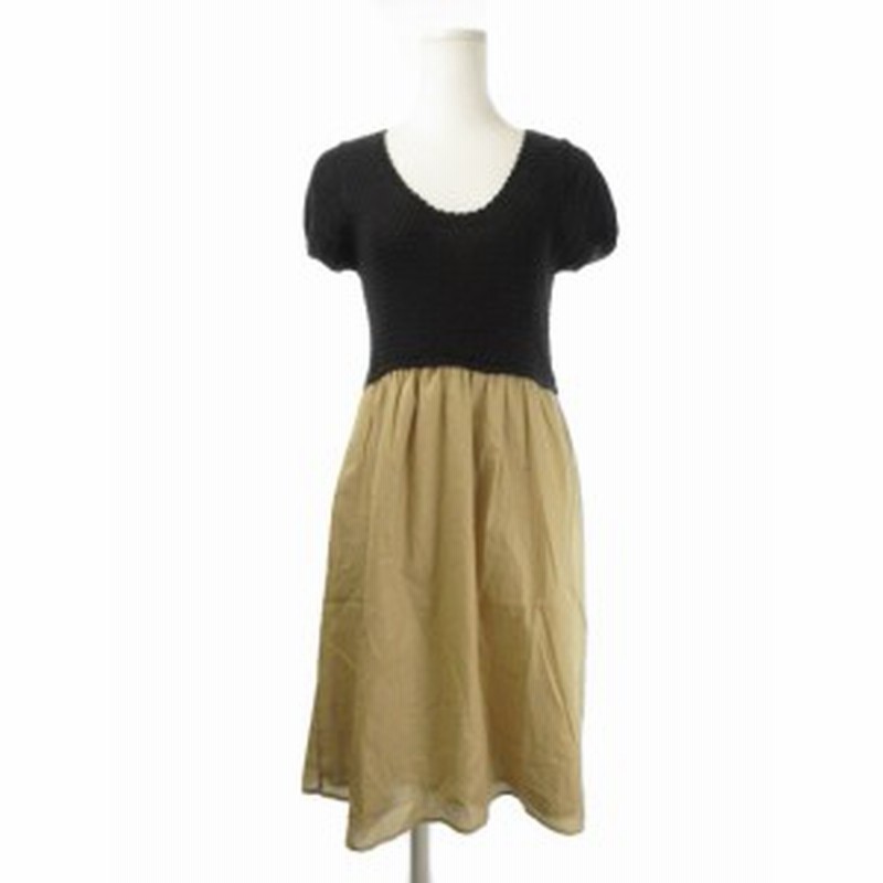 中古 ミミ ロジャー Mimi Roger ワンピース ひざ丈 半袖 ドッキング 切替 0 バイカラー Ck23 レディース 通販 Lineポイント最大1 0 Get Lineショッピング