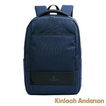【金安德森】Ray菱格線多隔層後背包-深藍
