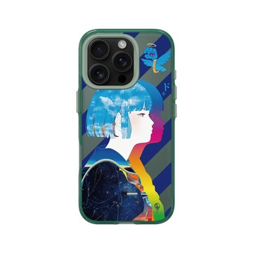 iPhone 16 Pro Clear 憂墨綠 - MITSUME - Blue bird