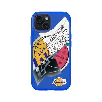 iPhone 15 Clear 激光藍 - NBA - 拼接系列-洛杉磯湖人 L.A. Lakers - Style Mix