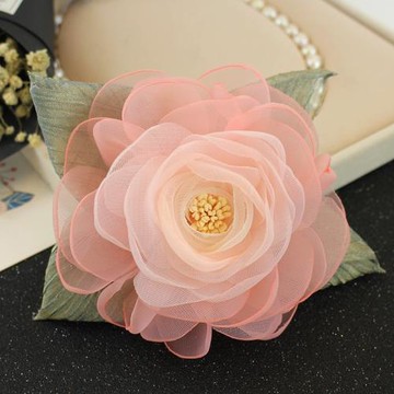 韓版歐根紗厘米胸針發繩大花朵
