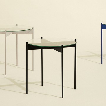 【Hübsch】－021502 黑色玻璃桌面茶几 邊桌 咖啡桌