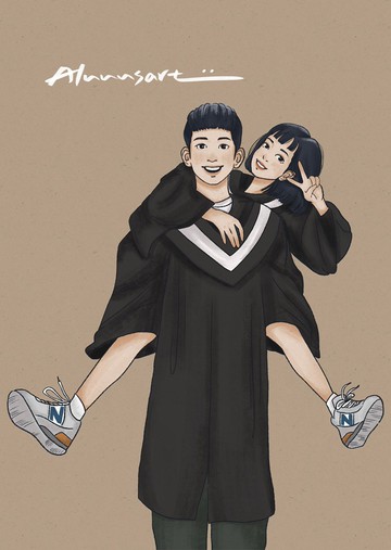 【客製化似顏繪】日系風 電子檔 下單前請先與設計師討論喔