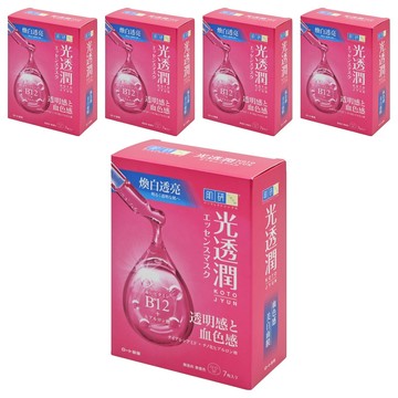 HADALABO 肌研 台灣公司貨 光透潤血色感美白面膜 27ml  7片  5盒
