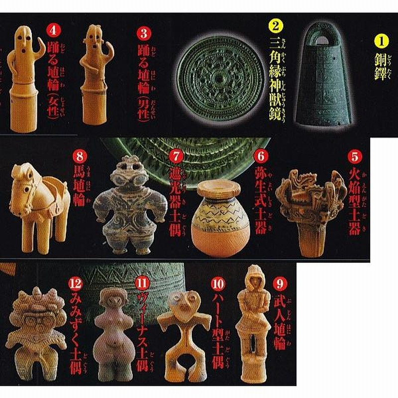 海洋堂　東京国立博物館公式カプセルフィギュア　考古学ミニチュア　第一集　全6種 カプセルミュージアムプロジェクト｜株式会社 海洋堂