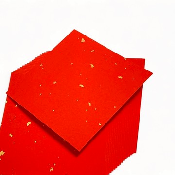 灑金紅宣紙斗方 方形揮春紙 書法練習/春節佈置/手作DIY 10x10 15x15