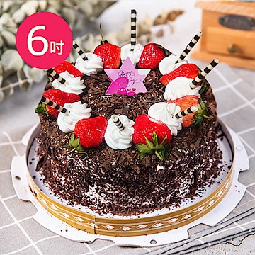 樂活e棧-造型蛋糕-黑森林狂想曲蛋糕6吋x1顆(母親節 父親節 生日蛋糕)
