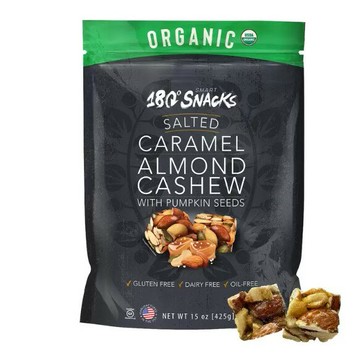 180 Snacks 有機鹽味焦糖堅果脆塊 425公克