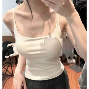 【限時特賣】背心女 吊帶背心 女生背心 辣妹背心 小可愛 遮肚子韓版吊帶背心女帶胸墊美背一體內搭外穿修身顯瘦吊帶上衣女