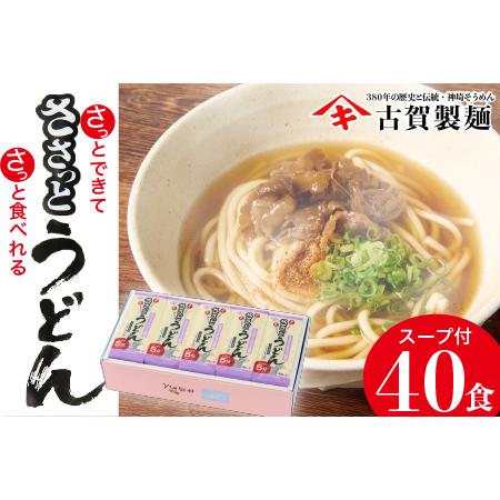 ふるさと納税 さっとできてさっと食べられる ささっとうどん 20入 (H014113) 佐賀県神埼市