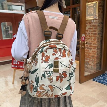 可愛中號媽咪包母嬰外出輕便小背包夏季手提帶娃雙肩包小號防水包