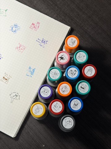 【老師印章】英文貓貓 Meme・教師用評語印章・作業批改・手帳文