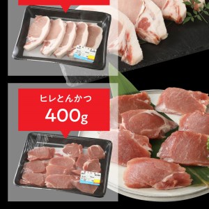 宮崎県産豚 ロースとんかつ 100g×5 ロースしゃぶ 500g ヒレとんかつ 400g　計1.4kg ミヤチク 国産　N0147-ZA170