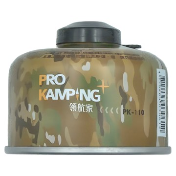 PRO KAMPING 領航家 高山瓦斯罐，特殊螺紋設計，接口外圈牢固不易鬆脫  110g  1罐