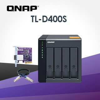 QNAP TL-D400S 4-bay桌上型多通道 SATA 6Gb/s JBOD 高效能儲存擴充設備