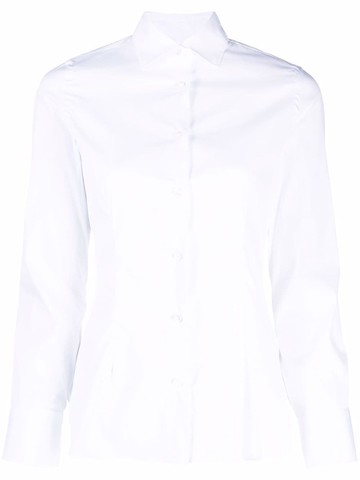 Barba - classic button down shirt - women - Spandex/Elastane/Cotton/Polyamide - 50 - White