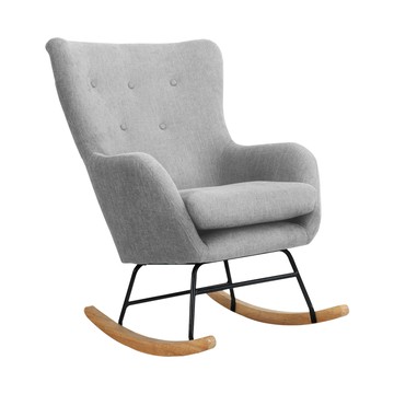 【Hampton 漢汀堡】維多利亞單人搖椅-4色可選石頭灰