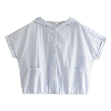 【Simply Yours】連帽口袋襯衫 藍F