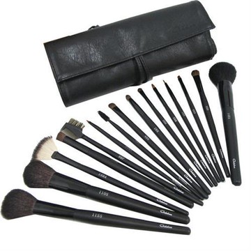 GALATEA葛拉蒂 鑽顏系列 長柄黑原木15支裝專業刷具組(彩妝刷具/化妝刷/刷具/唇刷/眼影刷/蜜粉刷/腮紅刷)