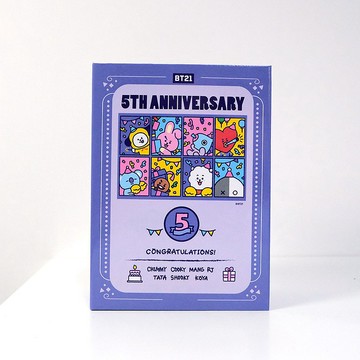 BT21 書本桌鐘-五周年慶祝版  (無鬧鐘功能)