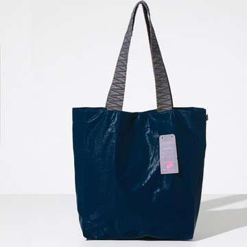 Miyansol韓國皺皺托特包(長背帶)-T.颯雪藍慕斯 防水輕量通勤款