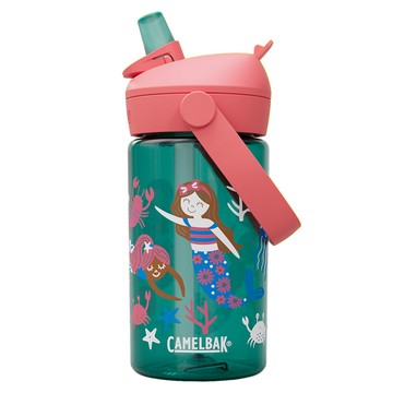 【墾趣】CAMELBAK 400ml Flip Straw 兒童吸管運動水瓶RENEW 美人魚朋友