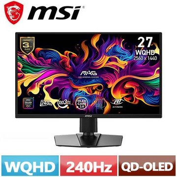 MSI微星 27型 MAG 272QP QD-OLED X24 電競螢幕