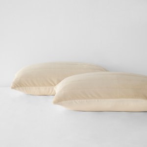 WARM TOUCH石墨烯防靜電恆溫保潔墊枕用2入 米棕