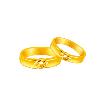 Jcode Jcode金飾 緊扣彼此黃金成對戒指