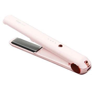 Pingo 台灣品工 Qmini 快充式無線迷你離子夾  珍珠白  Type-C充電  120秒快速升溫  櫻花粉  U1