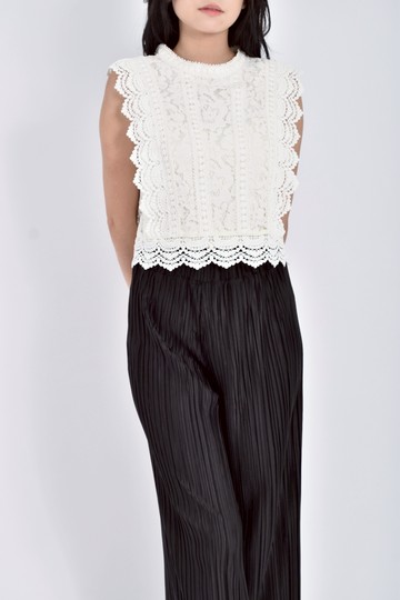 (S) 31 sons de mode質感無袖花紋白色上衣