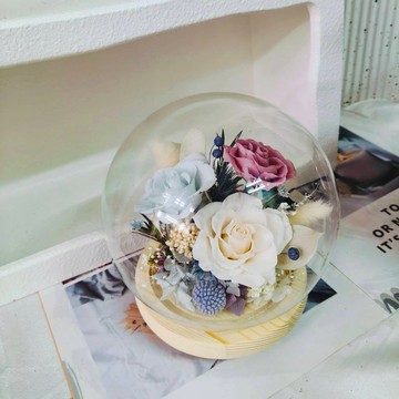 【蕎翎工作室】永生玫瑰花球 情人節禮物 生日禮物 全客製色系