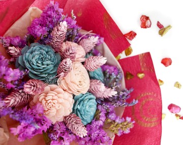 乾燥花束，大地農園/捧花/情人節禮物/婚禮/求婚/送禮/畢業禮物/母親節，X射線【Y040018】