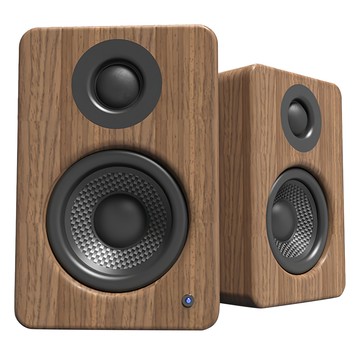 Kanto 立體聲書架喇叭 YU2 迷你USB喇叭  核桃木紋款