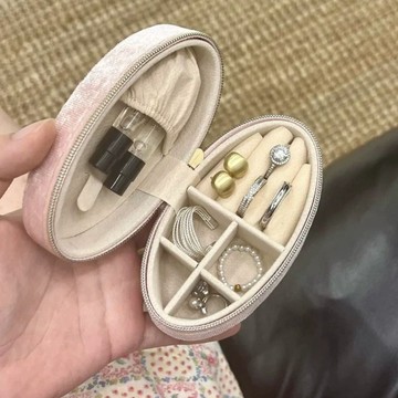 風度嚴選❤️ 項鍊戒指橢圓收納盒 精緻高級感 迷你便攜式 耳釘戒指飾品珠寶盒 多功能收納盒