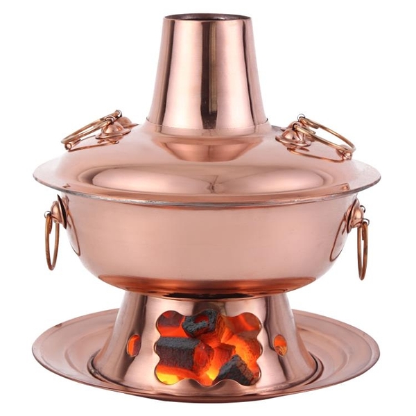 直輸入品激安炭火鍋 しゃぶしゃぶ鍋 木炭加熱 中国伝統火鍋 中華火鍋