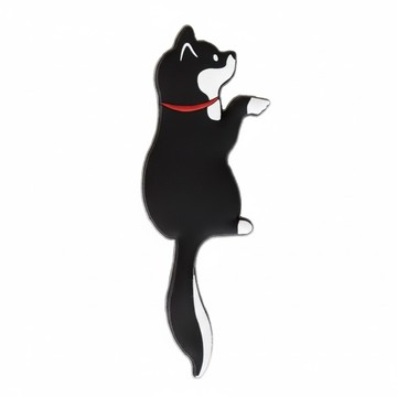 CCHING 青青文具 簡單生活 狗狗磁鐵掛鉤  黑柴犬  137 x 45 x 6mm  黑柴犬 黑色  1個