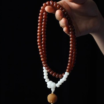 風化菩提根手串菩提子白玉菩提手串項鏈念珠飾品佛珠吊墜跑環配飾