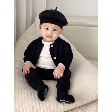 2025春秋新品嬰幼兒衣服男女寶寶小童春秋針織毛衣小開衫外套韓版