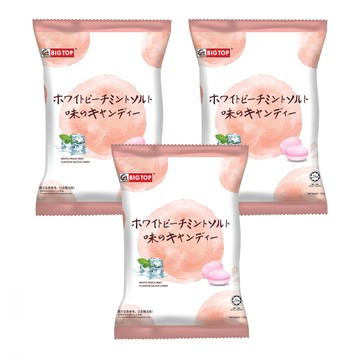 BIG TOP 水蜜桃薄荷味鹽糖 美味可口  100g  3袋