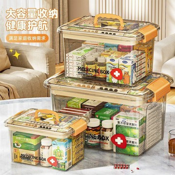 臺灣+免運✨收納神器 出租屋醫藥箱多層大容量透明收納箱便攜式家用藥品收納盒學生宿舍醫療箱