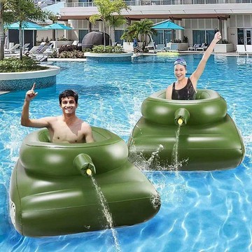 玩水必備🏖️水上充氣坐騎 獨角獸天鵝鯨魚泳圈 充氣浮排浮床 海邊戲水 泳池玩具 交換禮物 戶外水上娛樂玩具充氣坦克造型