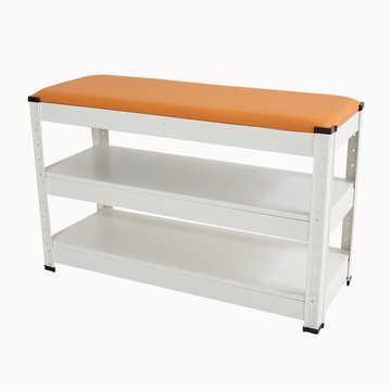 【居家cheaper】角鋼鞋架穿鞋椅橘白撞色